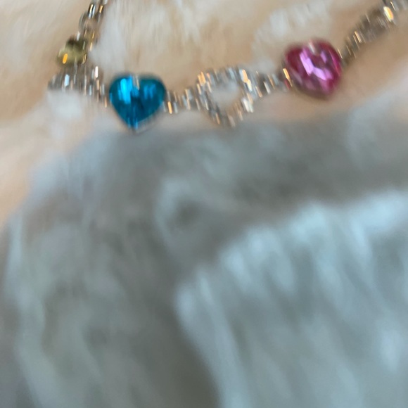 Multi Color Heart CZ Bracelet - Picture 8 of 9